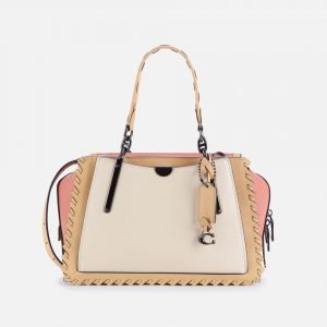 Coach Women’s Whipstitch Colorblock Dreamer Shoulder Bag – Ivory Multi
