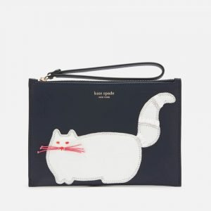 Kate Spade New York Women’s Beaded Cat Small Wristlet – Blazer Blue