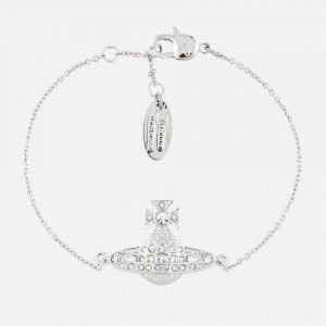 Vivienne Westwood Women’s Minnie Bas Relief Bracelet – Rhodium Crystal