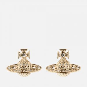 Vivienne Westwood Women’s Minnie Bas Relief Earrings – Gold Crystal