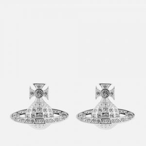 Vivienne Westwood Women’s Minnie Bas Relief Earrings – Rhodium Crystal