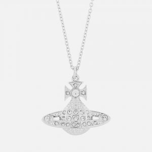 Vivienne Westwood Women’s Minnie Bas Relief Pendant – Rhodium Crystal