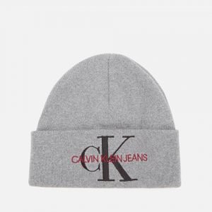Calvin Klein Jeans Women’s Basic Women Knitted Beanie – Mid Grey Heather