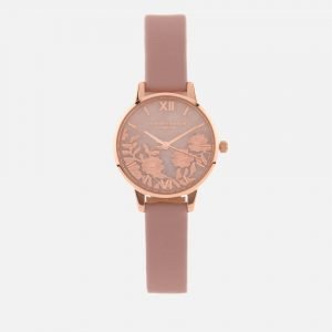 Olivia Burton Women’s Semi Precious Watch – Pale Pink