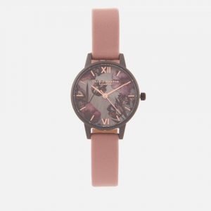 Olivia Burton Women’s Twilight Floral Small Dial Watch – Pale Pink