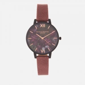 Olivia Burton Women’s After Dark Floral Watch – Pink/Black