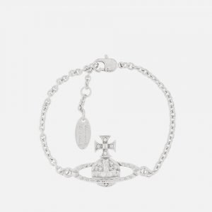 Vivienne Westwood Women’s Mayfair Bas Relief Bracelet – Rhodium Crystal
