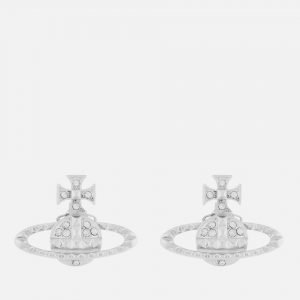 Vivienne Westwood Women’s Mayfair Bas Relief Earrings – Rhodium Crystal