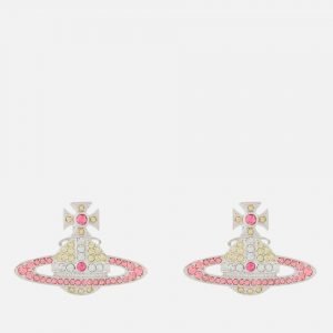 Vivienne Westwood Women’s Kika Earrings – Rhodium Jonquil Light Rose Crystal Rose