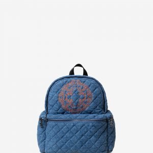 Padded jean Mini-backpack - BLUE - U