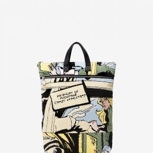 Vintage comic backpack - BLUE - U