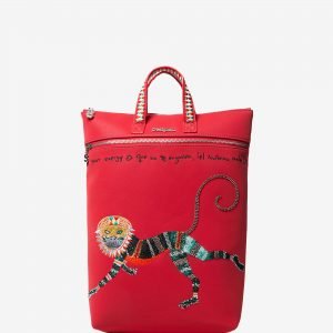 Monkey friezes backpack - RED - U