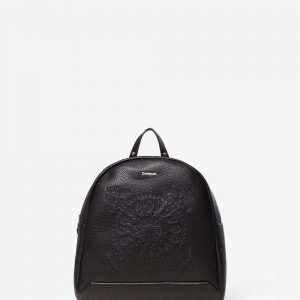 Embossed mandala backpack - BLACK - U