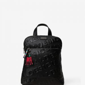 Square logomania backpack - BLACK - U