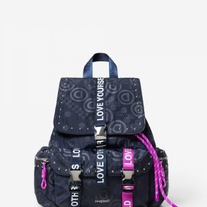 Violet logomania backpack - BLUE - U