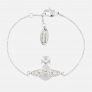 Vivienne Westwood Women’s Minnie Bas Relief Bracelet – Rhodium Crystal