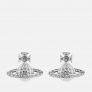 Vivienne Westwood Women’s Minnie Bas Relief Earrings – Rhodium Crystal