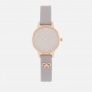 Olivia Burton Women’s Vintage Bow Watch – Grey Lilac/Rose Gold