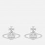 Vivienne Westwood Women’s Mayfair Bas Relief Earrings – Rhodium Crystal