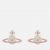 Vivienne Westwood Women’s Kika Earrings – Rhodium Jonquil Light Rose Crystal Rose