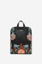 Desigual Floral embroideries backpack – BLACK – U