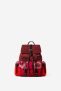 Floral backpack with lettering – RED – U