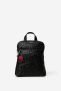 Desigual Square logomania backpack – BLACK – U